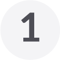 Number 1 in dark gray inside a white circle